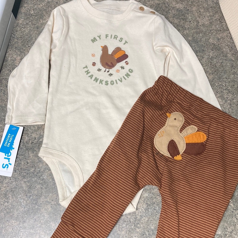 NWT Carter’s “My First Thanksgiving” cotton set